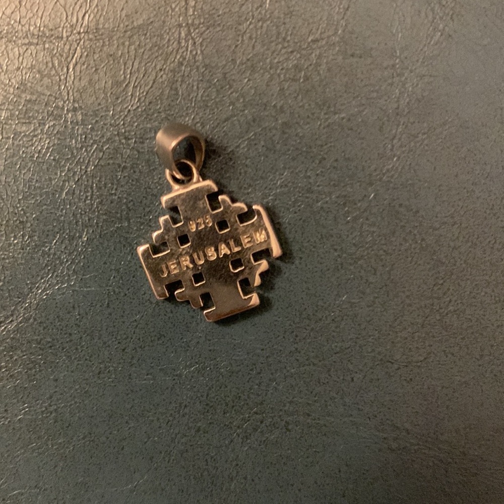 Solid Silver Cross From Jerusalem - image 2